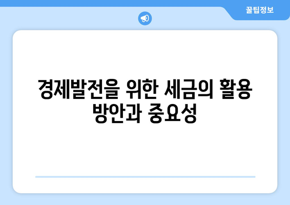 경제와 세금: 세금의 역할과 중요성