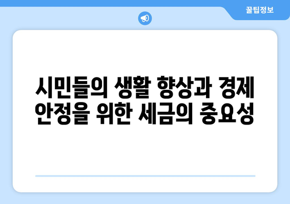 경제와 세금: 세금의 역할과 중요성