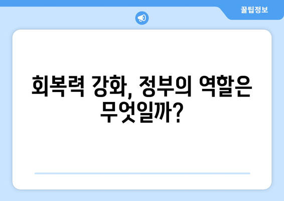 경제적 회복력을 위한 정부 정책의 중요성