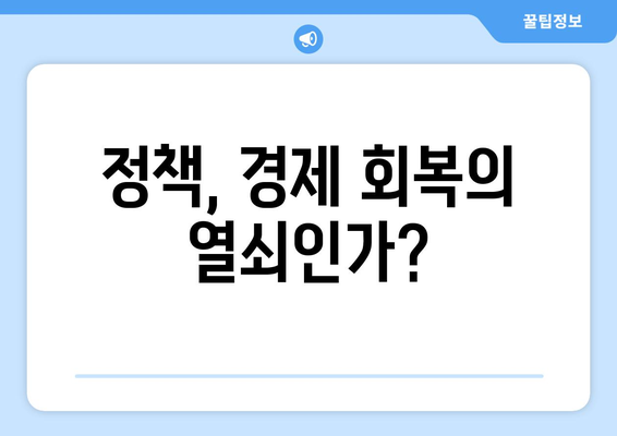 경제적 회복을 위한 정책적 논의